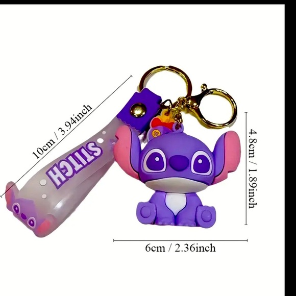 Lilo & Stitch Blue Keychain, Backpack Accessory- Set of two units - Picture 2 of 2
